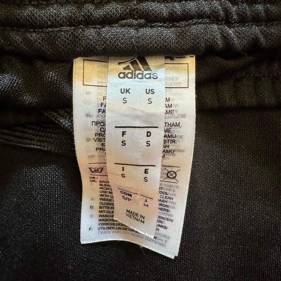 Adidas Black Track Pants with Multicolor Stripes - Picture 2 of 3